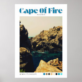 Cape of Fire Strand Küste Ufer Jijel, Algerien Poster