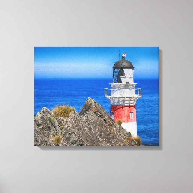 Cape Palliser Neuseeland Leuchtturm Leinwanddruck (Vorderseite)