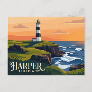 Cape Palmas Leuchtturm Liberia Postkarte
