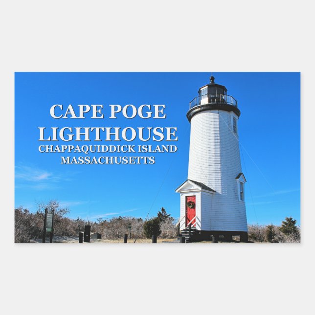 Cape Poge Leuchtturm, Massachusetts Stickers (Vorderseite)