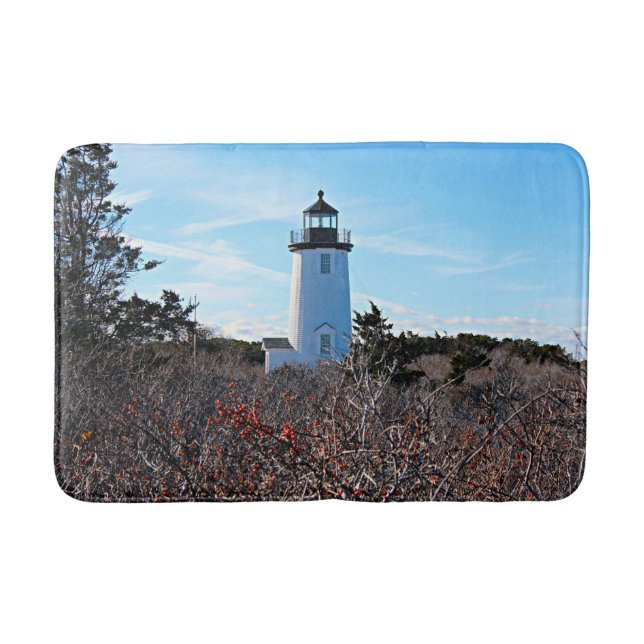 Cape Poge Lighthouse, Massachusetts Chappaquiddick Badematte (Vorderseite)