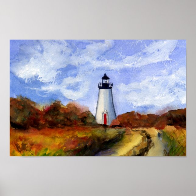 Cape Pogue Lighthouse Poster - Martha's Vineyard (Vorne)