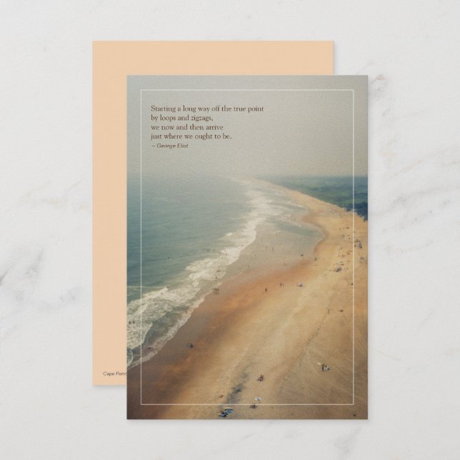 Cape Point (Insel Hatteras) Petite Foto Karte (Vorne/Hinten)