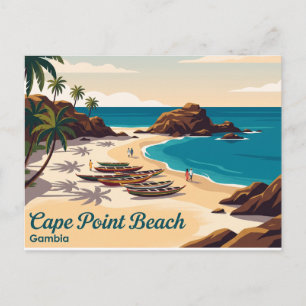Cape Point Strand Gambia Postkarte