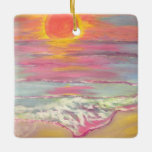 Cape San Blas Sunset Beach Keramikornament<br><div class="desc">Ein schöner und farbenfroher Sonnenuntergang am Strand von Cape San Blas Florida aus einem originellen Bild!</div>