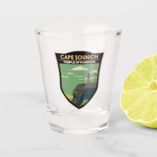 Cape Sounion Griechenland Reisen Vintag Schnapsglas