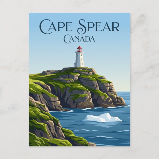 Cape Spear Leuchtturm Kanada Postkarte (Vorderseite)
