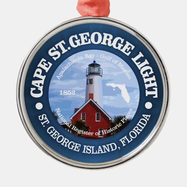 Cape St George Light Ornament Aus Metall (Vorne)