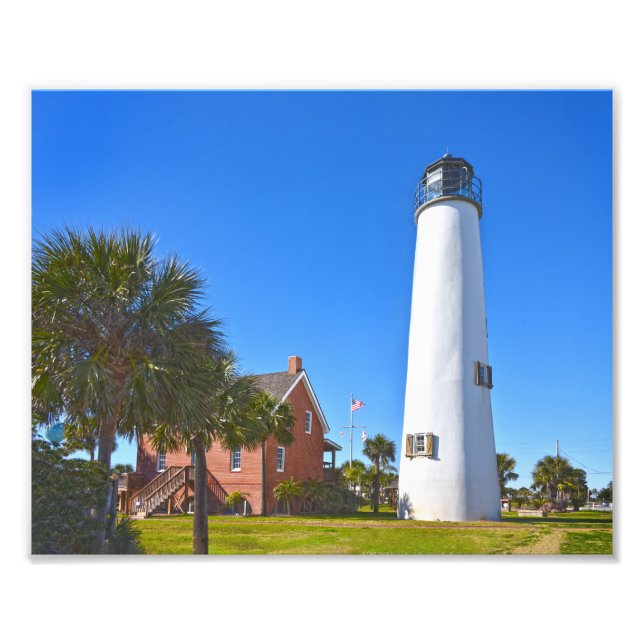 Cape St. George Lighthouse, Florida Fotodruck (Vorne)