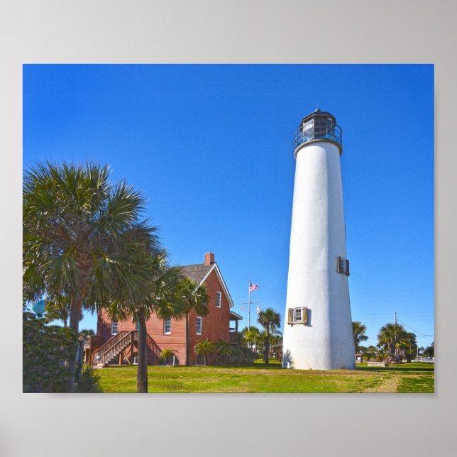 Cape St. George Lighthouse, Florida Poster (Vorne)