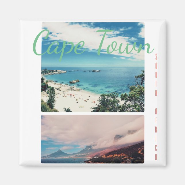 Cape Town Lion's Head Beach Collage Magnet (Vorne)