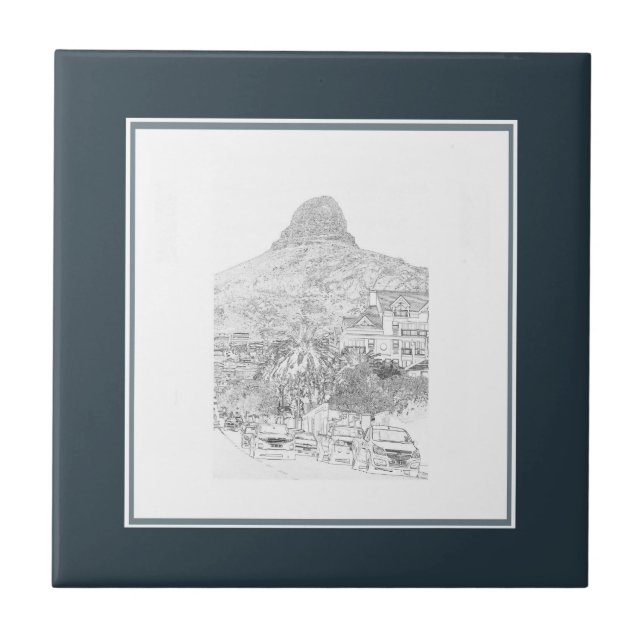 Cape Town Lion's Head City Architecture Fliese (Vorderseite)