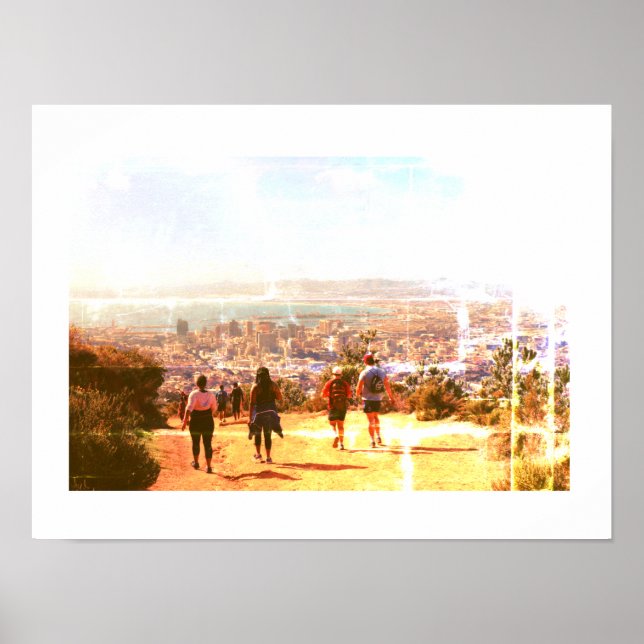 Cape Town Lion's Head Harbour Wanderpfade Poster (Vorne)