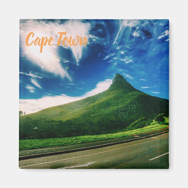 Cape Town Lion's Head Landschaftslandschaft Magnet (Vorne)