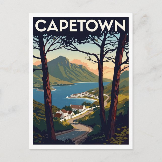 Cape Town – Scenic Coastal View Art Print Postkarte