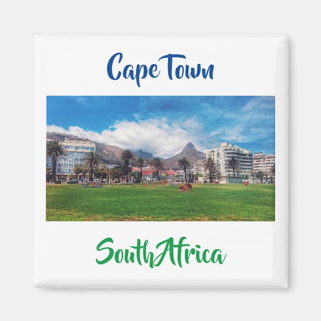 Cape Town Sea Point Lion's Head View Magnet (Vorne)