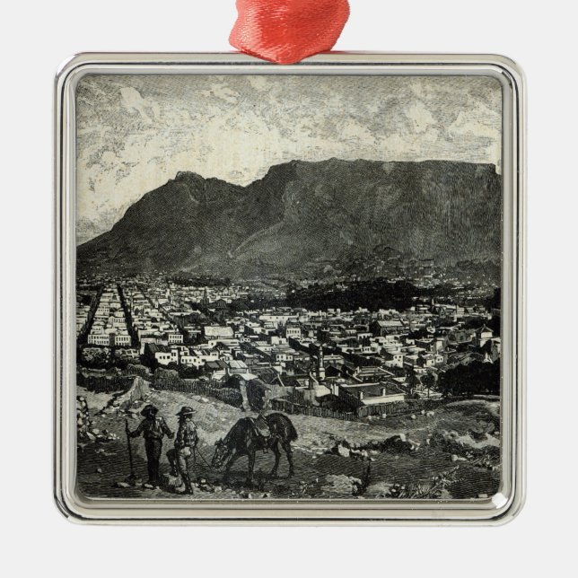 Cape Town Silbernes Ornament (Vorne)