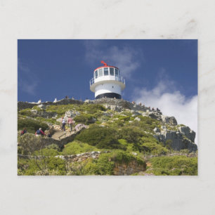 Cape Town, South Africa. A lighthouse on the Postkarte