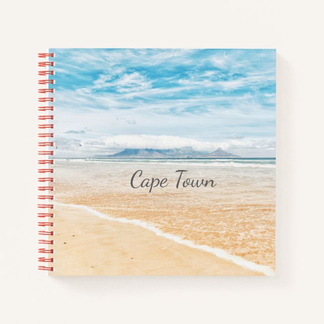 Cape Town Table Mountain Beach Notebook Notizbuch (Vorderseite)
