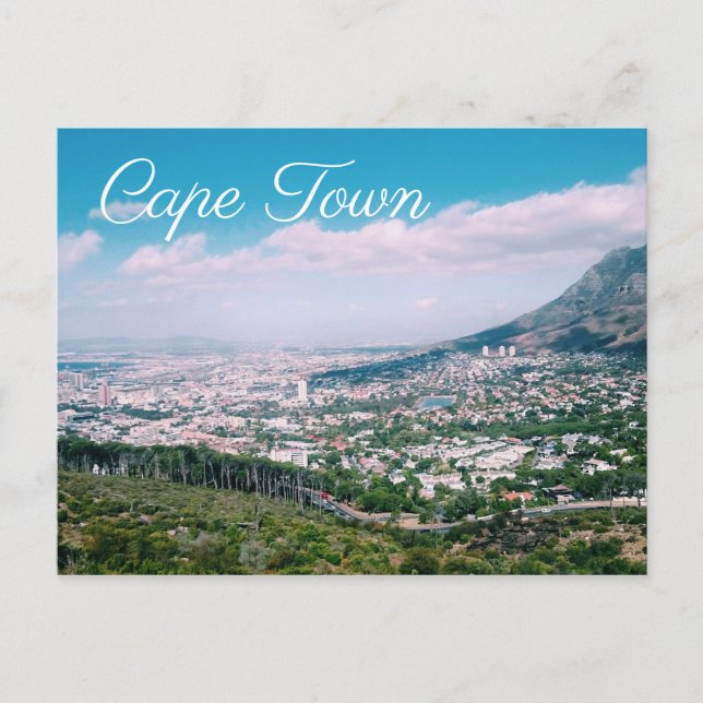 Cape Town Table Mountain Bergpanorama Landschaft Postkarte (Vorderseite)