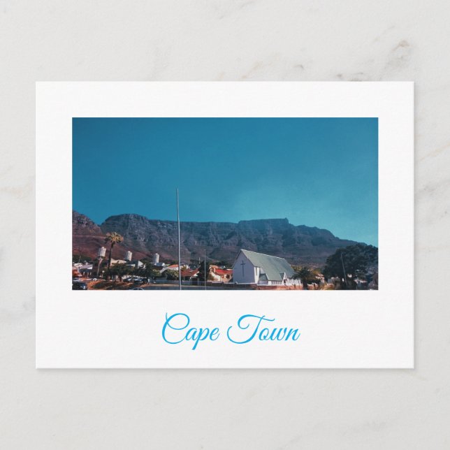 Cape Town Table Mountain Citycape Postkarte (Vorderseite)