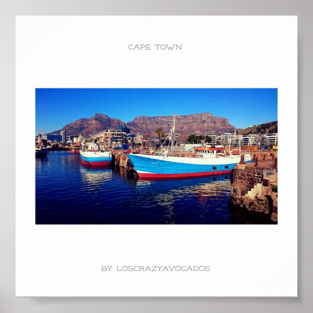 Cape Town Table Mountain Marina Hafen Boat Poster (Vorne)