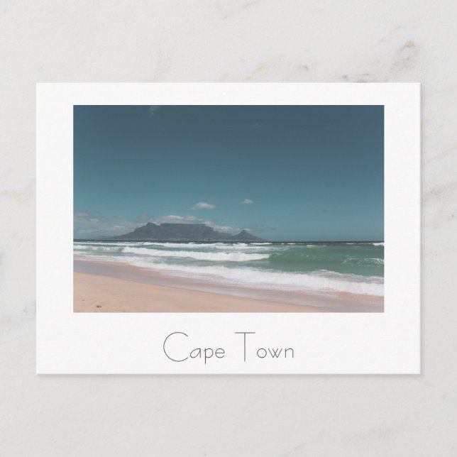 Cape Town Table Mountain Ocean Beach Postcard Postkarte (Vorderseite)