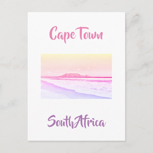 Cape Town Table Mountain Ocean Beach Postkarte (Vorderseite)