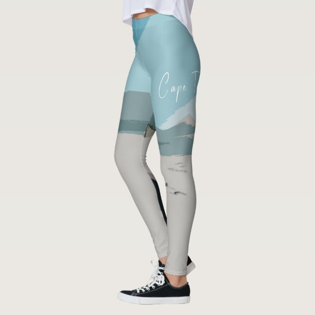 Cape Town Table Mountain Ocean Sketch Leggings (Links)