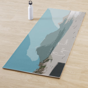 Cape Town Table Mountain Ocean Sketch Yogamatte