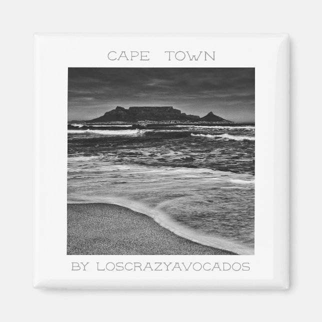 Cape Town Table Mountain Ocean Waves Beach Magnet (Vorne)
