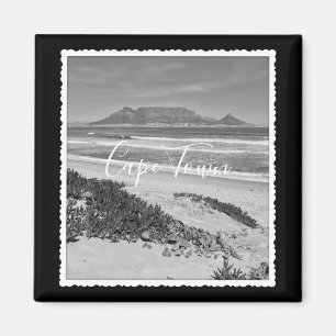 Cape Town Table Mountain Ocean Waves Beach Magnet