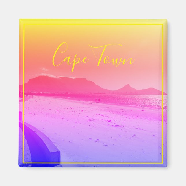 Cape Town Table Mountain Ocean Waves Beach Magnet (Vorne)