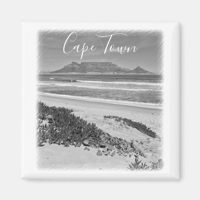 Cape Town Table Mountain Ocean Waves Beach Magnet (Vorne)