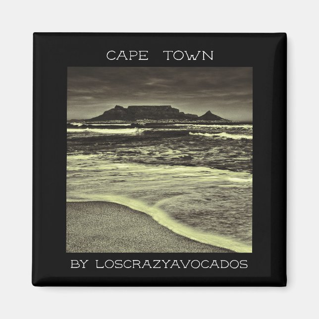 Cape Town Table Mountain Ocean Waves Beach Magnet (Vorne)