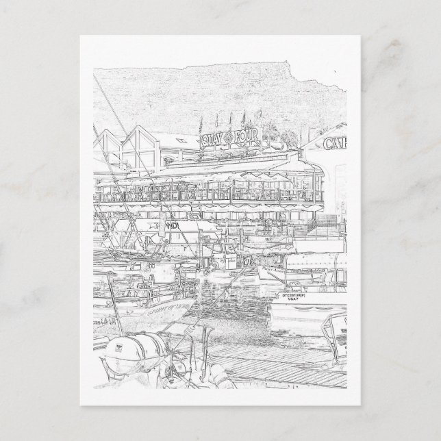 Cape Town Table Mountain V&A Wasserfront Postkarte (Vorderseite)