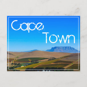 Cape Town Table Mountain View Landschaft Postkarte