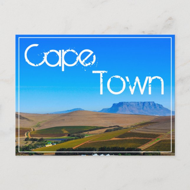 Cape Town Table Mountain View Landschaft Postkarte (Vorderseite)