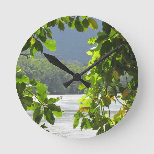 Cape Tribulation Clock Runde Wanduhr (Vorderseite)