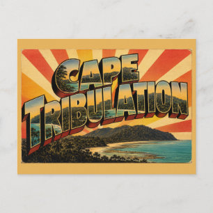 Cape Tribulation Queensland Vintage Reise Kunst Postkarte