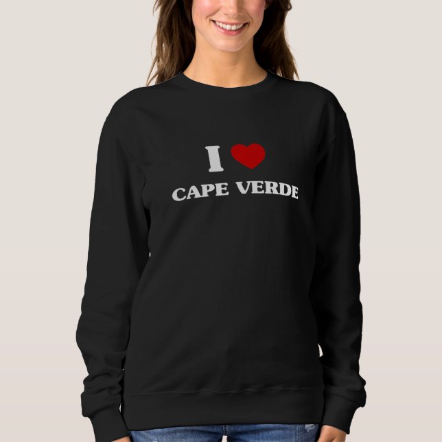 Cape Verde I Heart Cape Verde Souvenir I Love Cape Sweatshirt (Vorderseite)