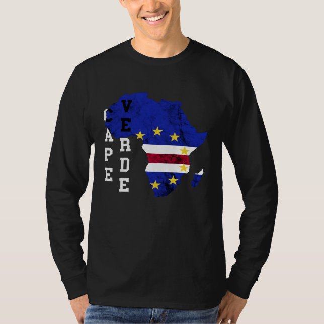 Cape Verde Map Cape Verdian Roots Archipelago Isla T-Shirt (Vorderseite)