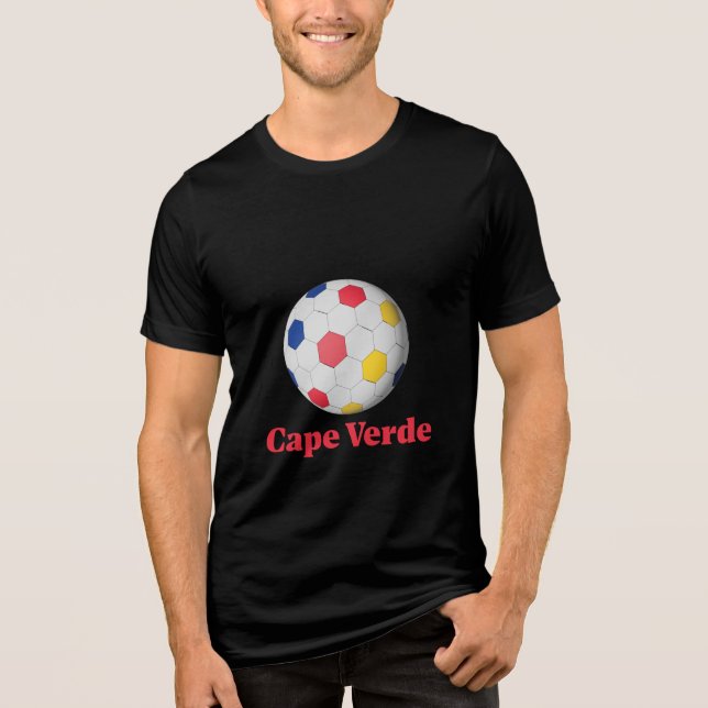 cape verde soccer Tri-Blend shirt (Vorderseite)