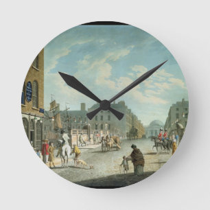 Capel Street with the Royal Exchange, Dublin, 1800 Runde Wanduhr