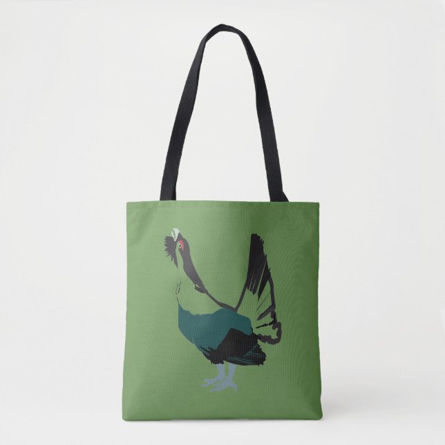 Capercaillie Vogel Art All-Over-Print Tote Bag (Vorderseite)