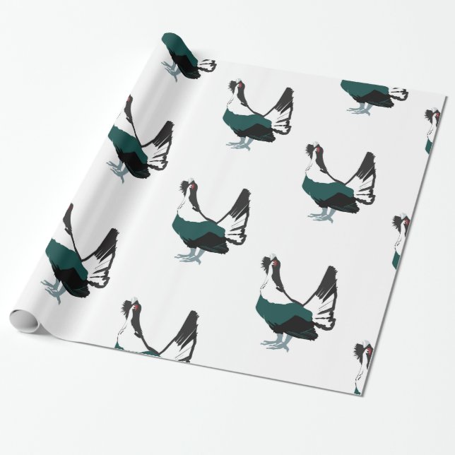Capercaillie Vogel Art Glossy Wrapping Paper Geschenkpapier (Ungerollt)