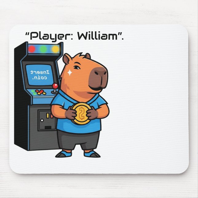 Capibara Arcade Gamer Mousepad (Vorne)