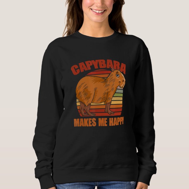 Capibara Wildtiere Gewitter Capybara macht mich H Sweatshirt (Vorderseite)