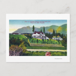 Capilano Anwesen mit Blick auf den Golfclub Postkarte