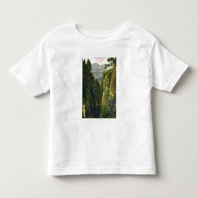 Capilano Schlucht-Ansicht des Kronen-Berges Kleinkind T-shirt (Vorderseite)